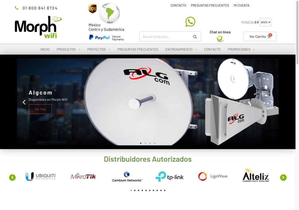 Desarrollo de tienda en linea Morph WIFI