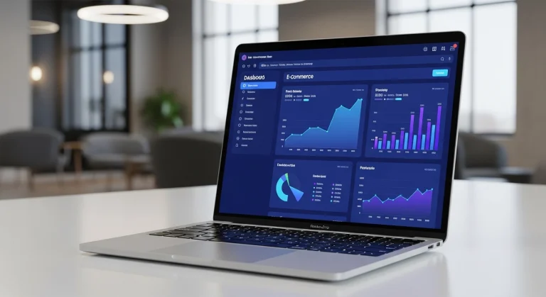 Dashboard de ecommerce de alto rendimiento con métricas de crecimiento en México