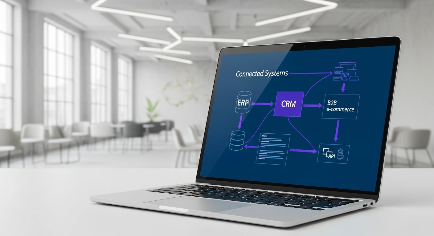 Integraciones ERP CRM para plataforma B2B desarrollo web México