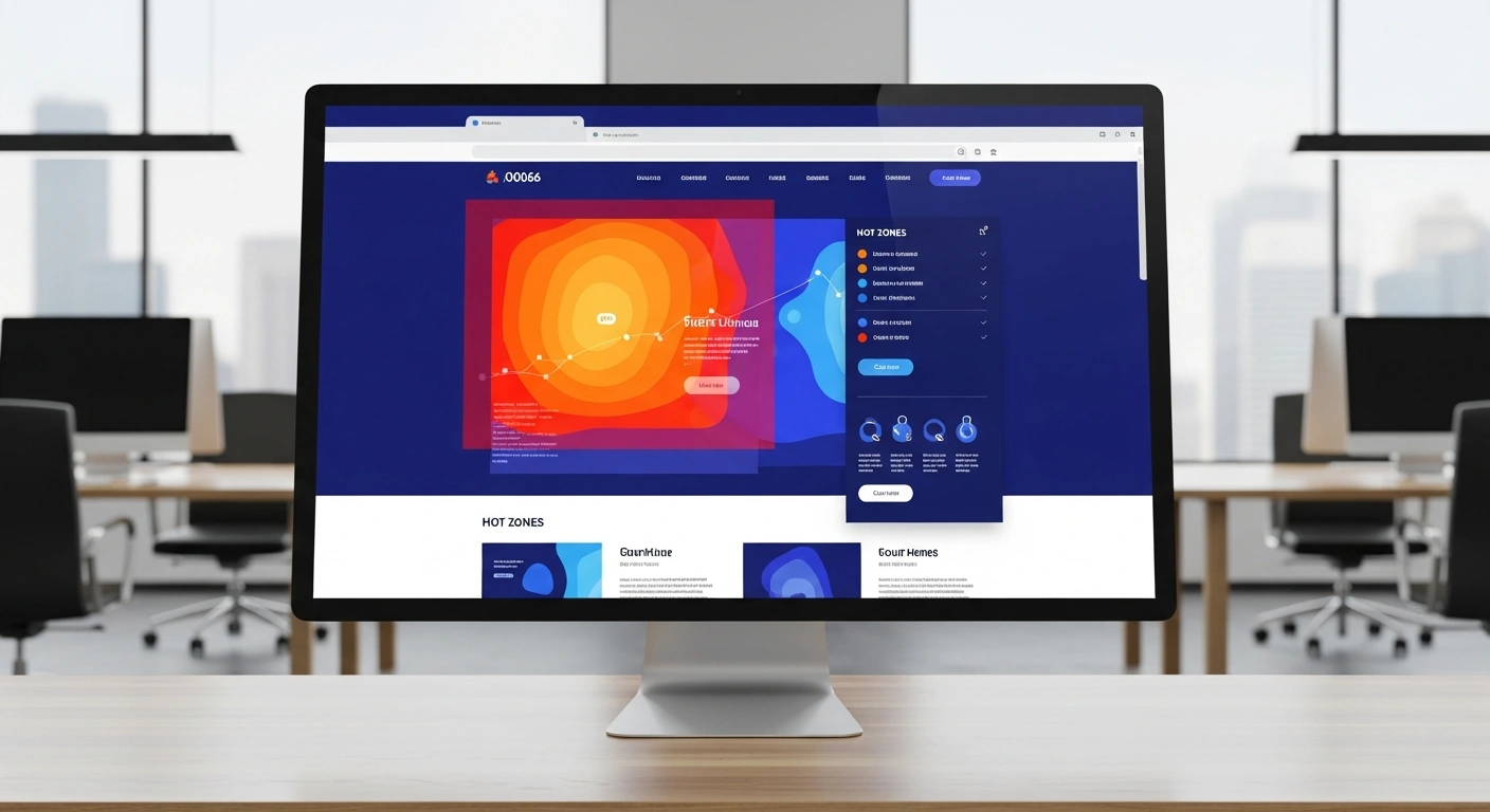 Heatmap de comportamiento de usuario en diseño web corporativo México